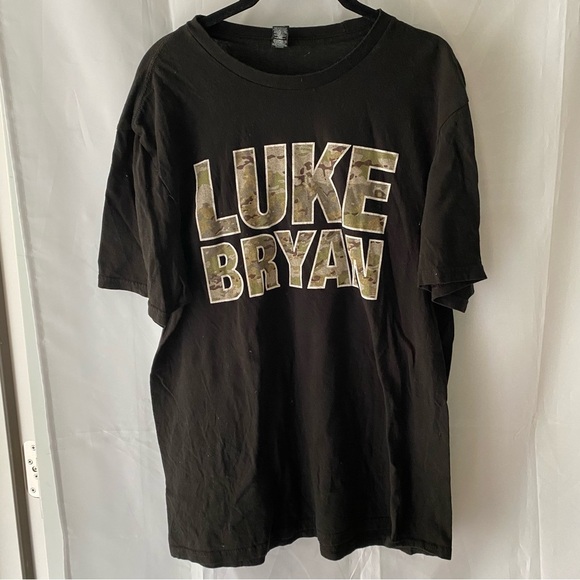 Luke Bryan tee black camo deer short sleeve SZ L NWOT - Picture 7 of 8